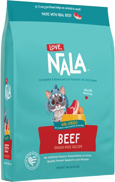 LOVE NALA Beef Grain Free Adult Dehydrated Cat Food 1 lb bag