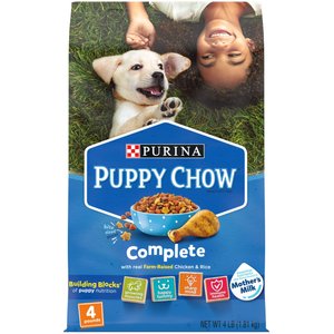 Puppy Chow Complete with Real Chicken Dry Dog Food, 4-lb bag