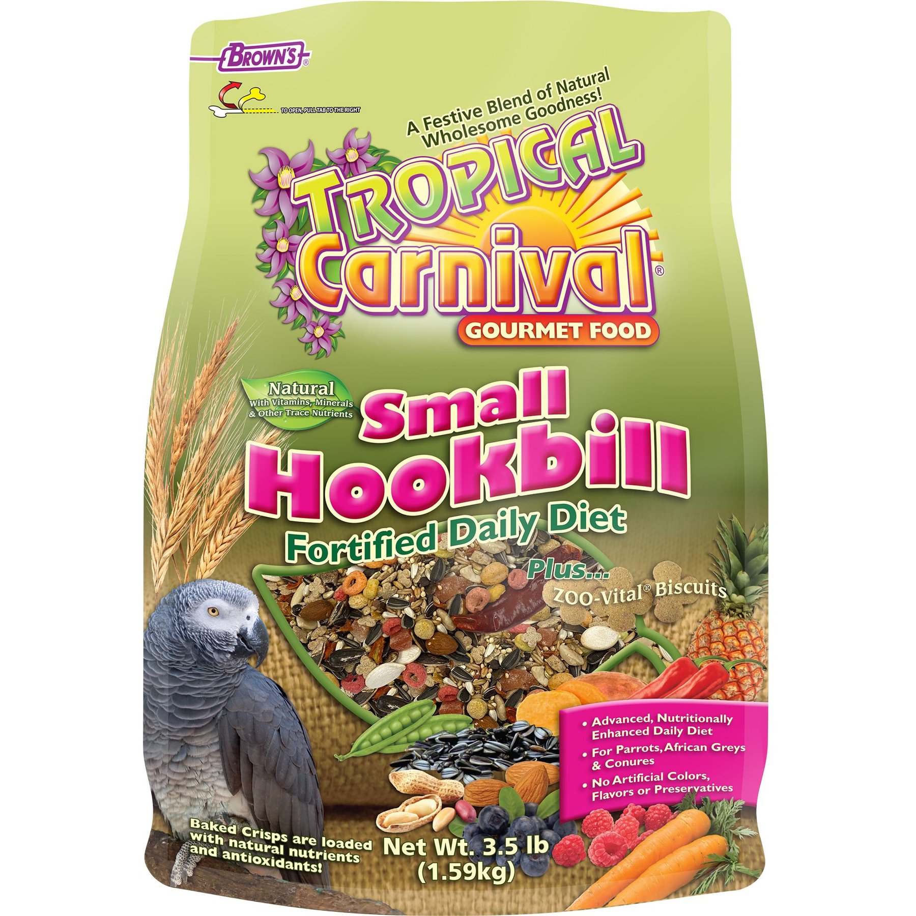 Brown's tropical carnival parrot 2024 food