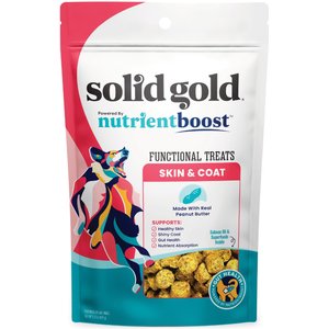 SOLID GOLD Skin & Coat Health Peanut Butter Soft & Chewy Dog Treats, 5. ...