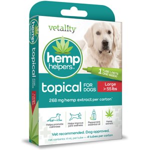 Vetality Hemp Helpers Topical for Dogs, 3-ml, 4 count, Over 55-lb