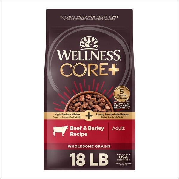 Wellness CORE+ Beef & Barley Grained Natural Adult Dry Dog Food