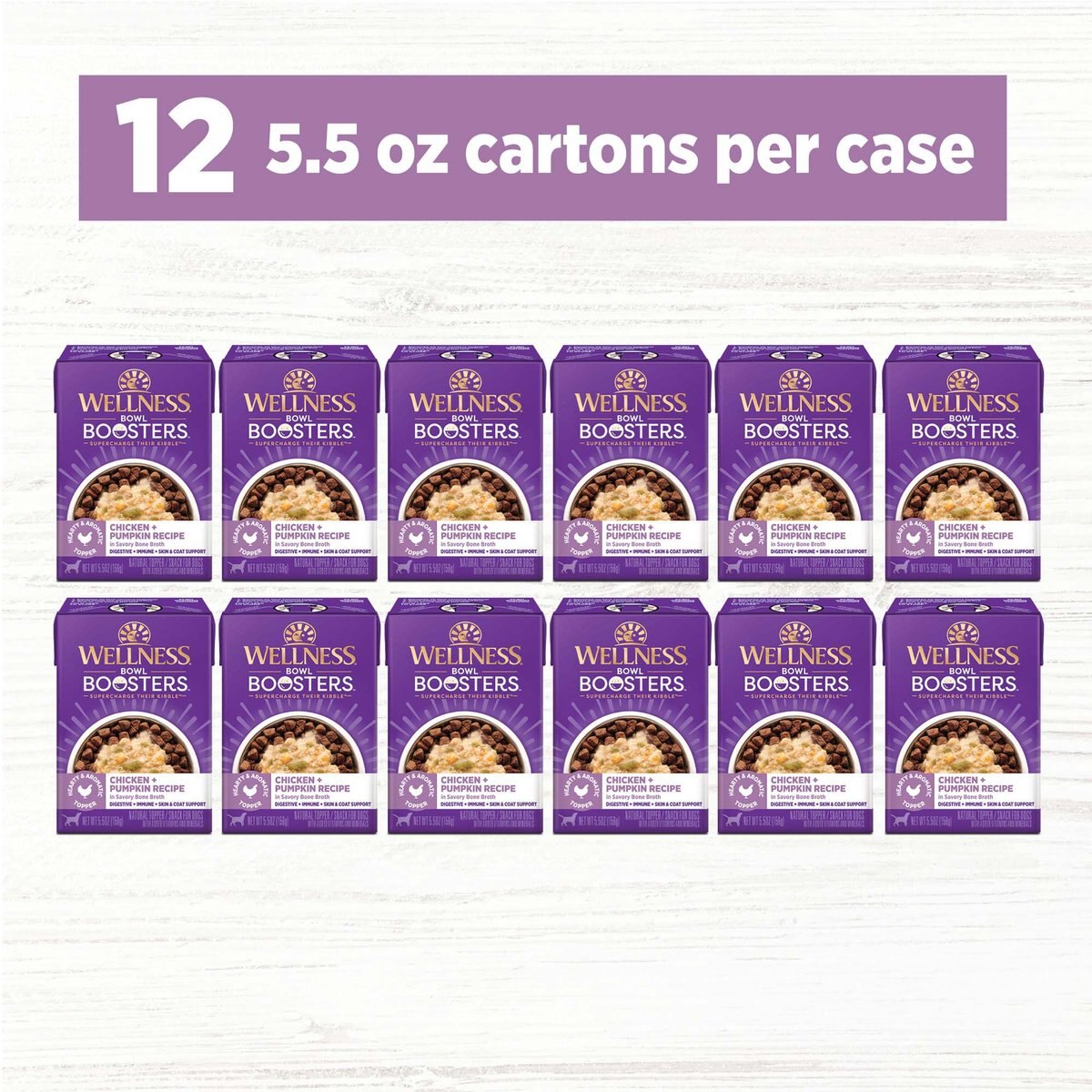 WELLNESS Bowl Boosters Hearty Toppers Chicken Wet Dog Toppers, 5.5oz