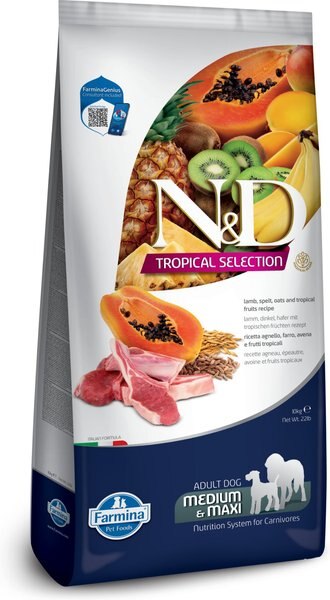 Farmina N&D Tropical Selection Lamb Adult Medium & Maxi Dry Dog Food