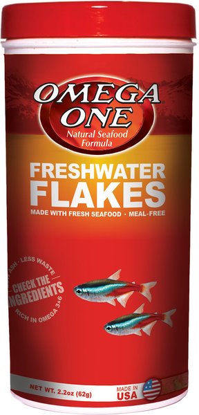 Omega One Freshwater Flakes Tropical Fish Food, 2.2-oz jar slide 1 of 3