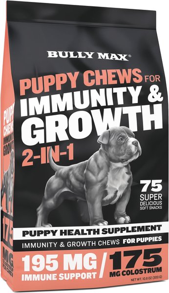 BULLY MAX Immunity Growth 2 in 1 Puppy Health Supplement for Dogs 10.6 oz pouch Chewy