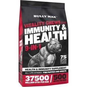 Bully Max Vitality Chews for Immunity & Health 9-in-1 Supplement for Dogs