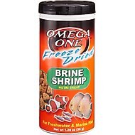 Omega One Freeze-Dried Brine Shrimp Freshwater & Marine Fish Treat, 1.28-oz jar
