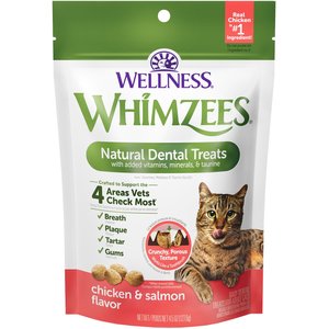 WHIMZEES by Wellness Natural Chicken & Salmon Dental Cat Treats, 4.5-oz bag