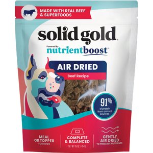 Solid Gold Complete & Balanced Beef Recipe Air Dried Dog Food Topper, 4-oz pouch