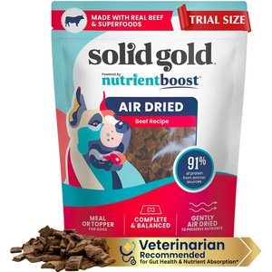 Solid Gold Complete & Balanced Beef Recipe Air Dried Dog Food Topper, 4-oz pouch