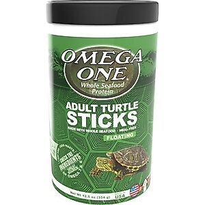 Omega One Adult Turtle Floating Sticks Food, 12.5-oz jar