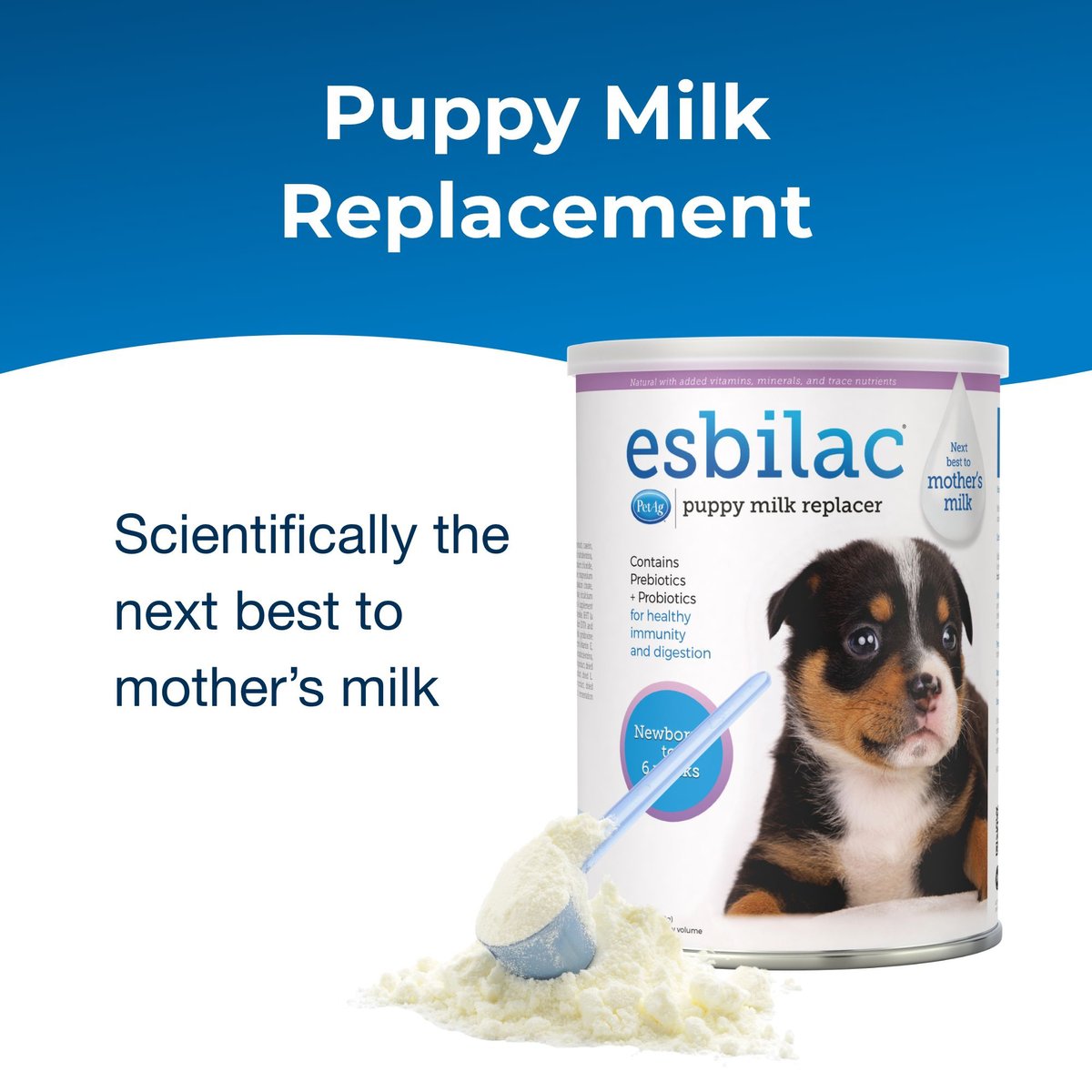 PETAG Esbilac Powder Milk Supplement for Puppies, 12oz can