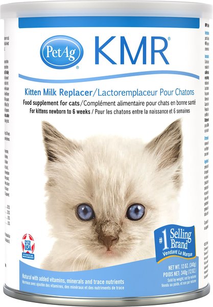 PetAg KMR Powder Milk Supplement for Kittens, 12-oz can slide 1 of 6