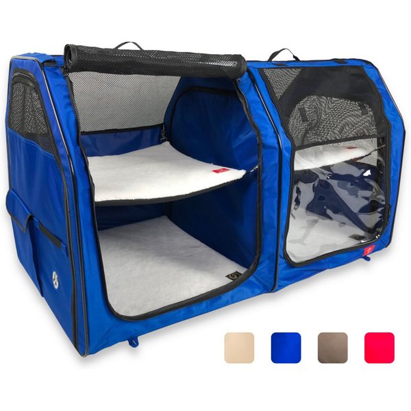 ONE FOR PETS Cat Show House & Kennel, Double, Blue
