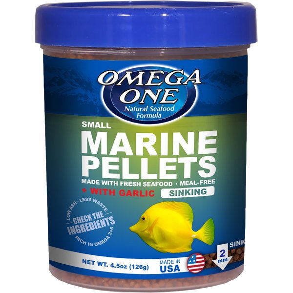 Omega One Small Marine Pellets with Garlic Fish Food