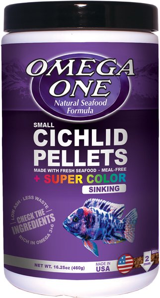 Tetra Cichlid Floating Pellets Fish Food Medium Large Cichlids 6 Ounce 2  Pack