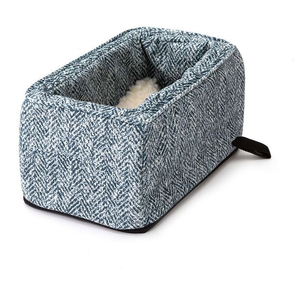 NANDOG Quilted MicroPlush Dog Car Seat Bed, Dark Gray, Medium