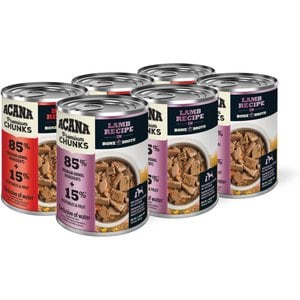 ACANA Lamb & Beef Recipe Variety Pack Grain-Free Wet Dog Food, 12-oz can, case of 6