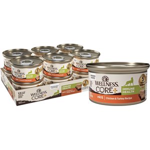 WELLNESS CORE+ Immune Health Chicken & Turkey Natural Grain-Free Pate ...