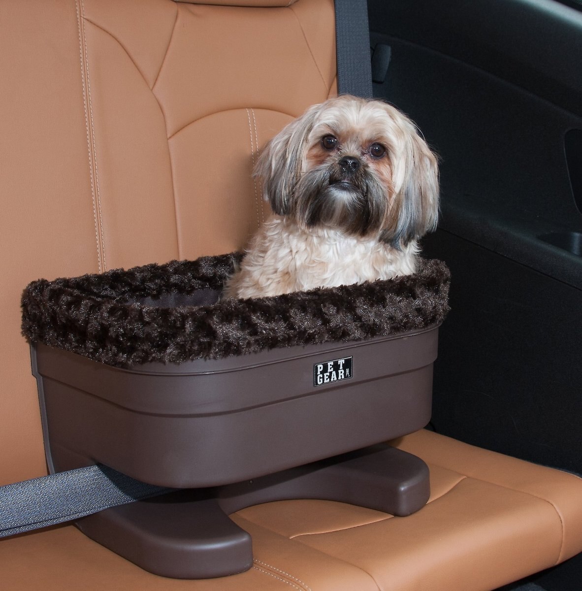 PET GEAR Dog & Cat Bucket Seat Booster, Chocolate, 17in