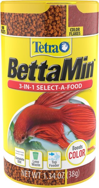 Tetra Betta 3-in-1 Select-A-Food Fish Food, 1.34-oz jar slide 1 of 9