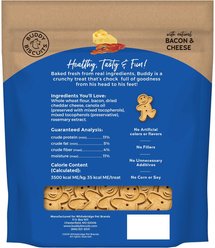 Buddy Biscuits with Bacon & Cheese Oven Baked Dog Treats, 3.5-lb bag slide 2 of 6