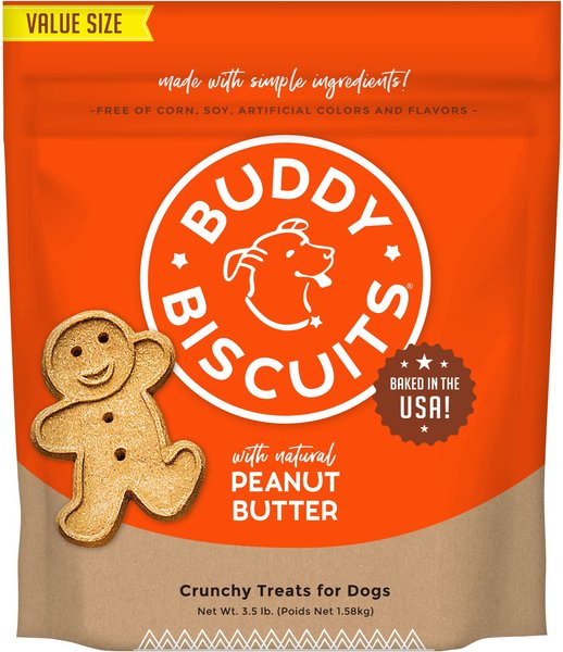 Buddy Biscuits Original Oven Baked with Peanut Butter Dog Treats, 3.5-lb bag slide 1 of 8
