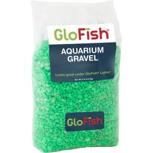GloFish Fluorescent Aquarium Gravel, Green, 5-lb bag