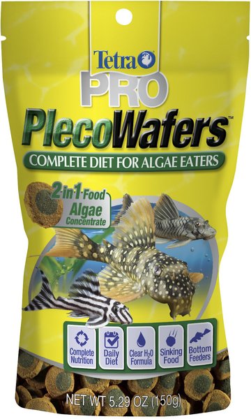 Tetra PRO PlecoWafers Complete Diet for Algae Eaters Fish Food, 5.29-oz bag slide 1 of 5
