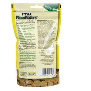 Tetra PRO PlecoWafers Complete Diet for Algae Eaters Fish Food, 5.29-oz bag
