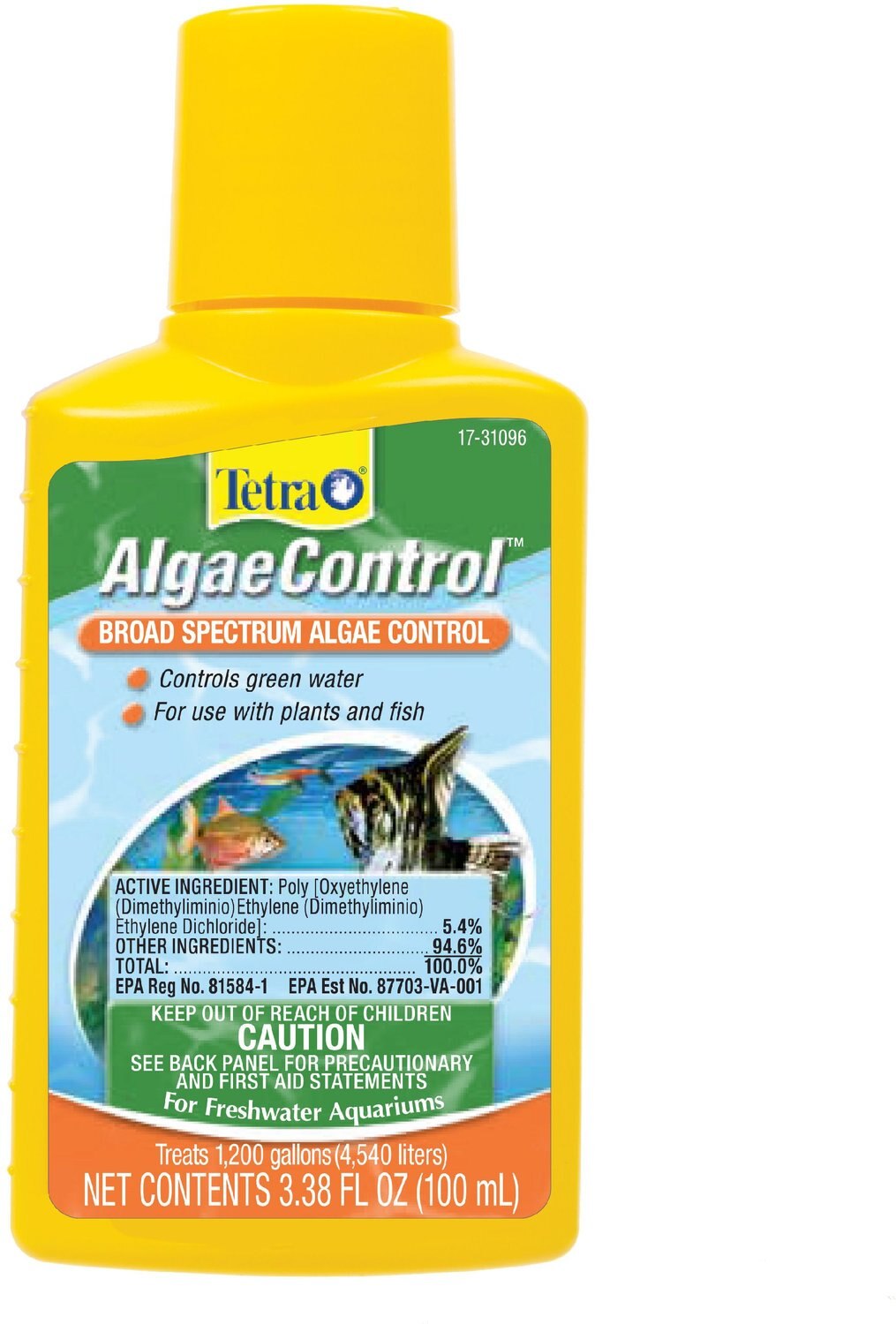 TETRA AlgaeControl Freshwater Aquarium Algaecide, 3.38oz bottle