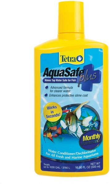Tetra AquaSafe Plus Freshwater & Marine Aquarium Water Conditioner, 16.9-oz bottle slide 1 of 7