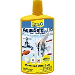 Tetra AquaSafe Plus Freshwater & Marine Aquarium Water Conditioner, 33.8-oz bottle
