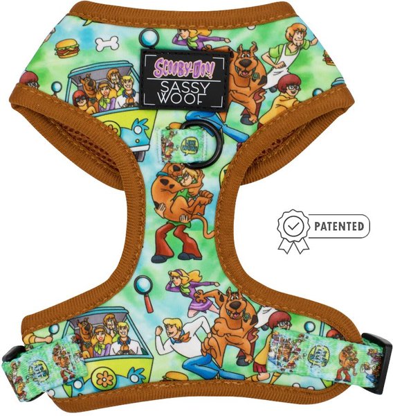 SASSY WOOF Scooby-Doo Dog Harness, Teal, XX-Large: 25 to 37-in