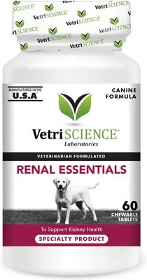 VetriScience Renal Essentials Chewable Tablets Kidney Supplement for Dogs, slide 1 of 1