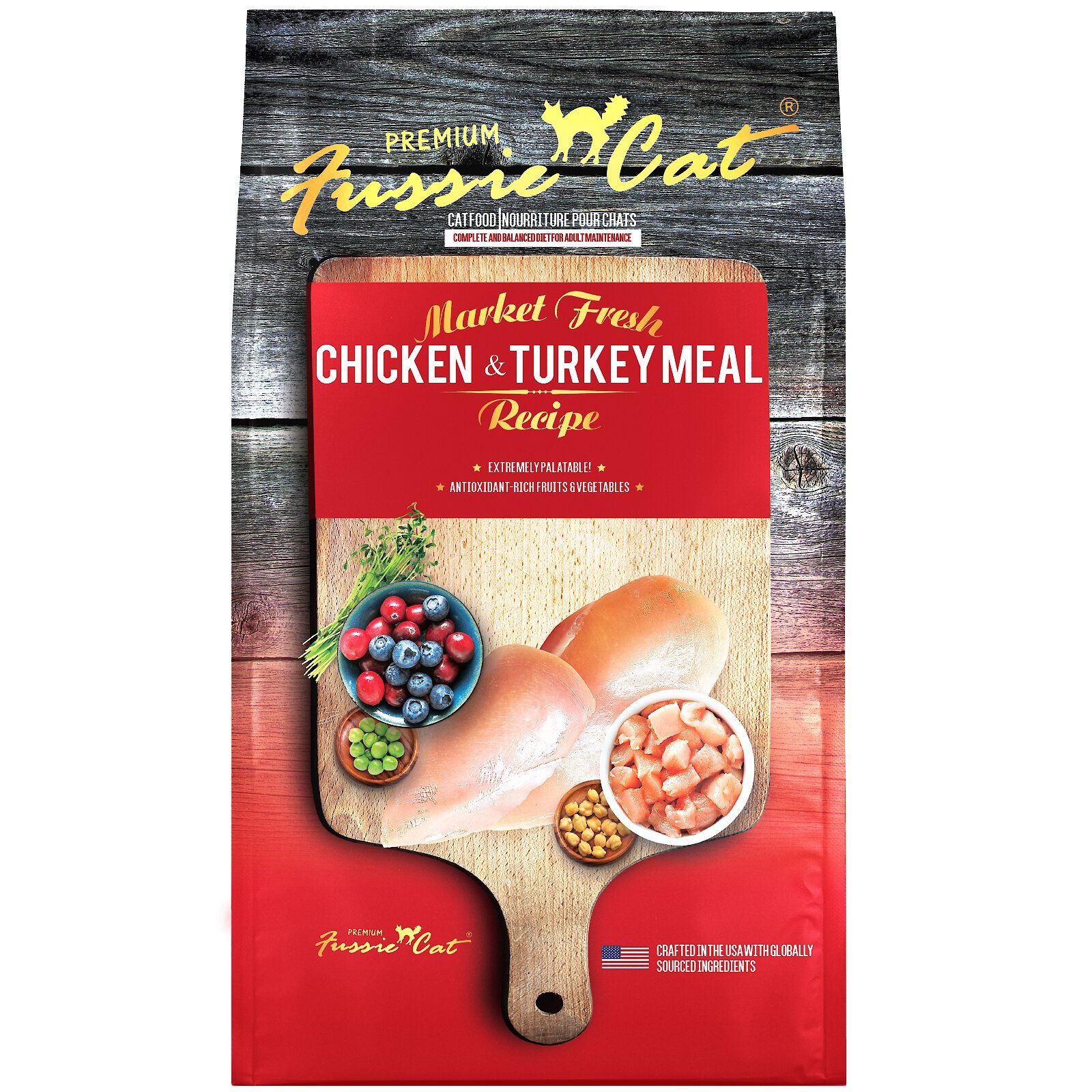 FUSSIE CAT Market Fresh Chicken Turkey Recipe Grain Free Dry Cat