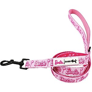 Sassy Woof Malibu Dog Leash, Pink, 5-ft long, 4/5-in wide