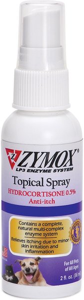 Zymox Enzymatic Topical Spray with Hydrocortisone 0.5% for Dogs & Cats, 2-oz bottle slide 1 of 8