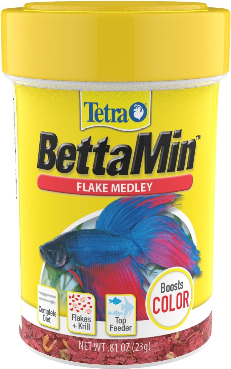 TETRA BettaMin Tropical Medley Color Enhancing Fish Food .81 oz