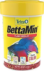 Tetra BettaMin Tropical Medley Color Enhancing Fish Food, .81-oz jar