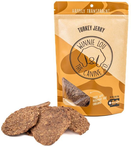 WINNIE LOU Turkey Jerky Dog Treats, 3.5-oz bag - Chewy.com