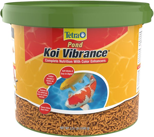 Tetra Pond Koi Vibrance Color Enhancing Sticks Koi & Goldfish Food, 3.08-lb bucket slide 1 of 8