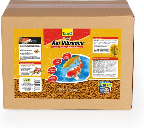 Tetra Pond Koi Vibrance Color Enhancing Sticks Koi & Goldfish Food, 16.5-lb box slide 1 of 9