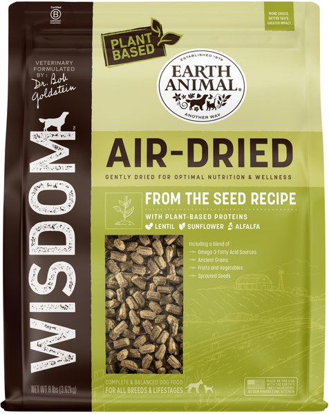 Earth Animal Wisdom From the Seed Recipe Premium Plant-Based Natural Air-Dried Dog Food