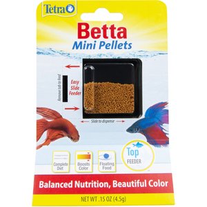 Tetra Betta Floating Mini Pellets Fish Food, 0.15-oz bag