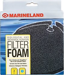 Marineland C-160 & C-220 Canister Foam Filter Media, 2 count