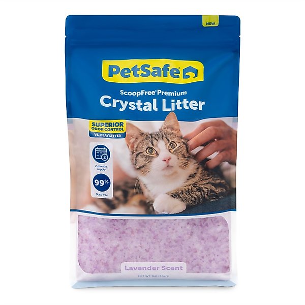 FRESH STEP Premium Crystals Scented NonClumping Crystal Cat Litter, 8