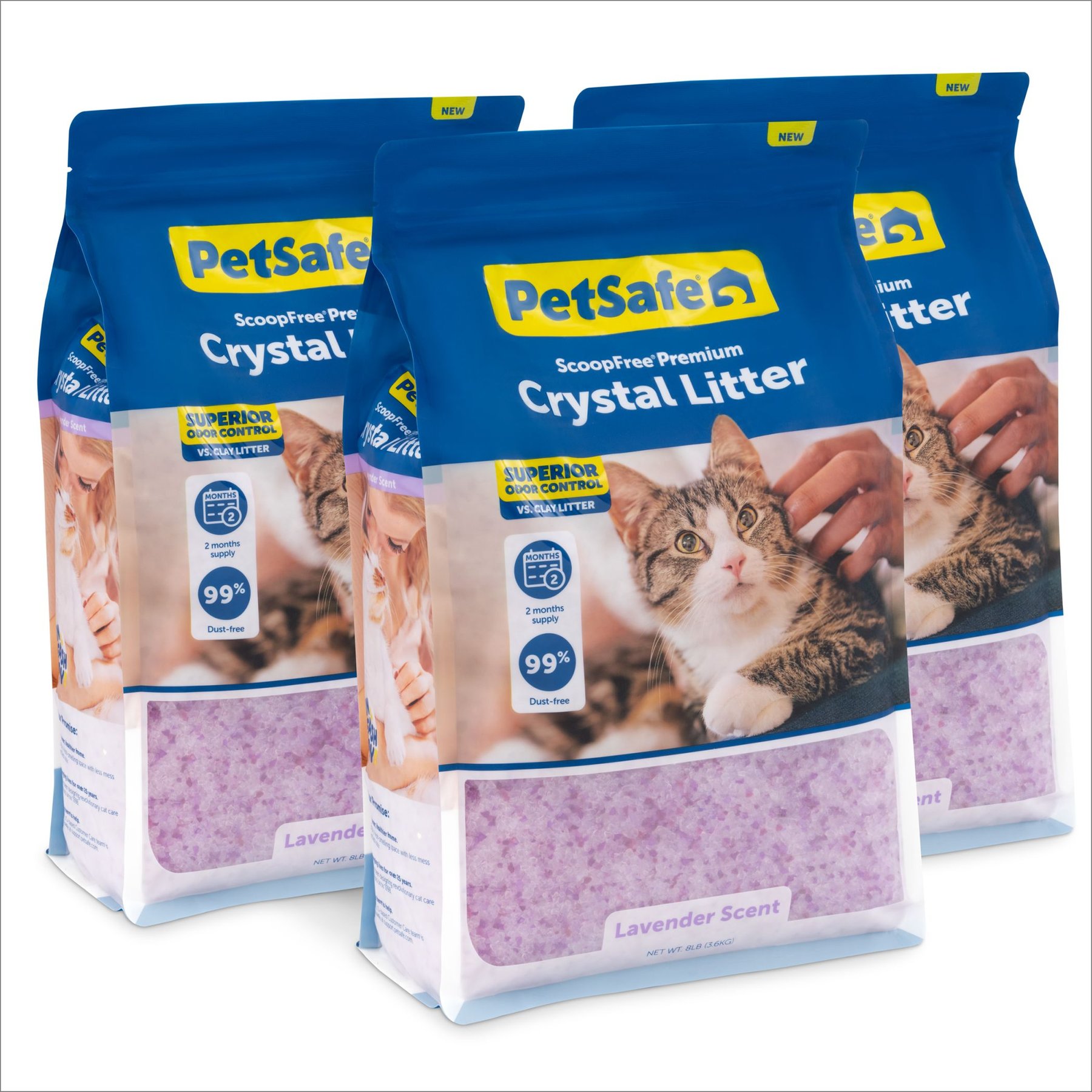 ScoopFree by PetSafe Blue Crystal Cat Litter Tray Refills, 4.5 lbs., Count  of 3