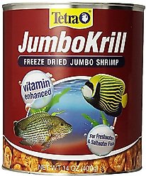 Tetra JumboKrill Freeze-Dried Shrimp Freshwater & Saltwater Fish Treats, 14-oz jar